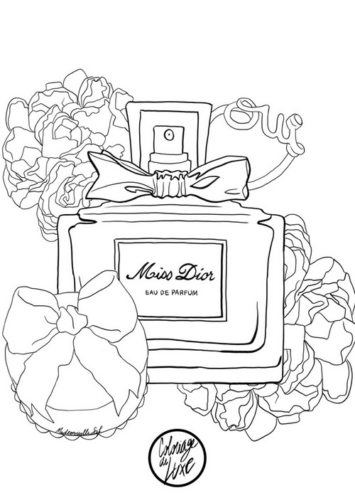Chanel N5 Perfume Coloring Pages