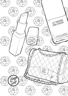 Coloriage sac chanel mademoiselle stef low