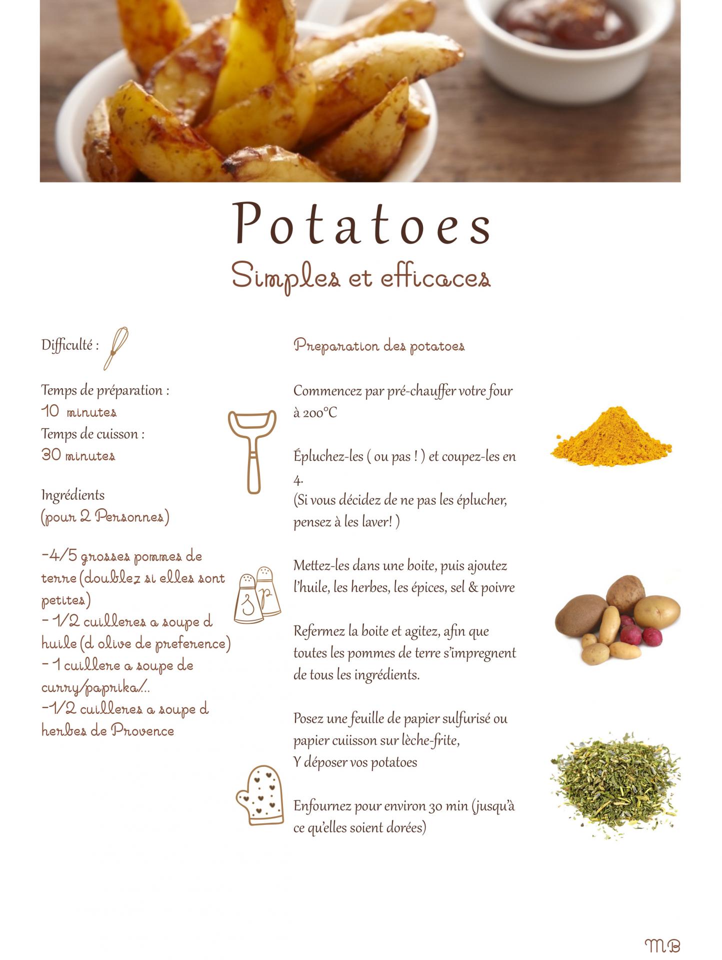 Recette potatoes